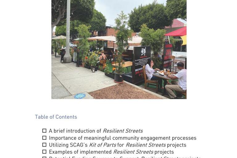 Cover of SCAG's Go Human: Resilient Streets Toolkit