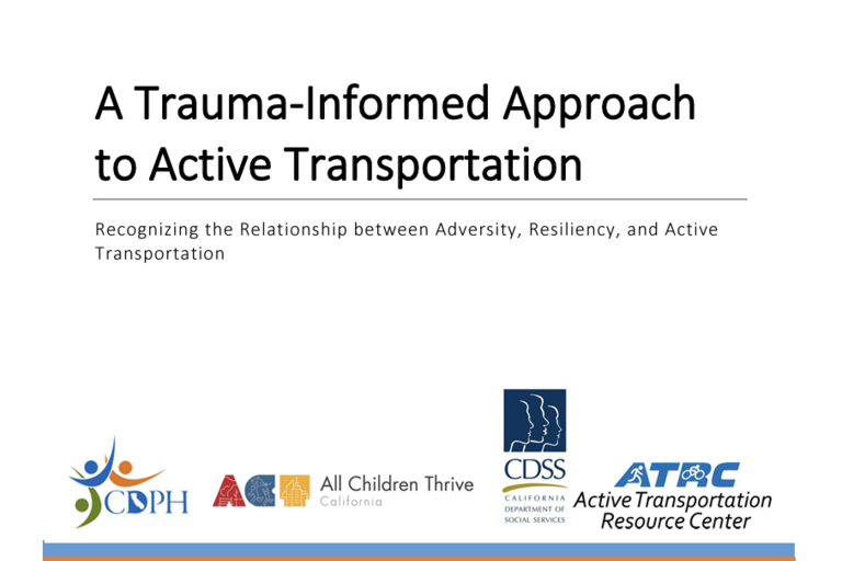 Cover of "A Trauma-Informed Approach to Active Transportation"