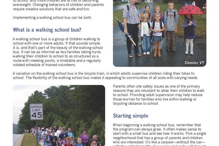 Cover of National Center for SRTS's Starting a Walking School Bus: The Basics
