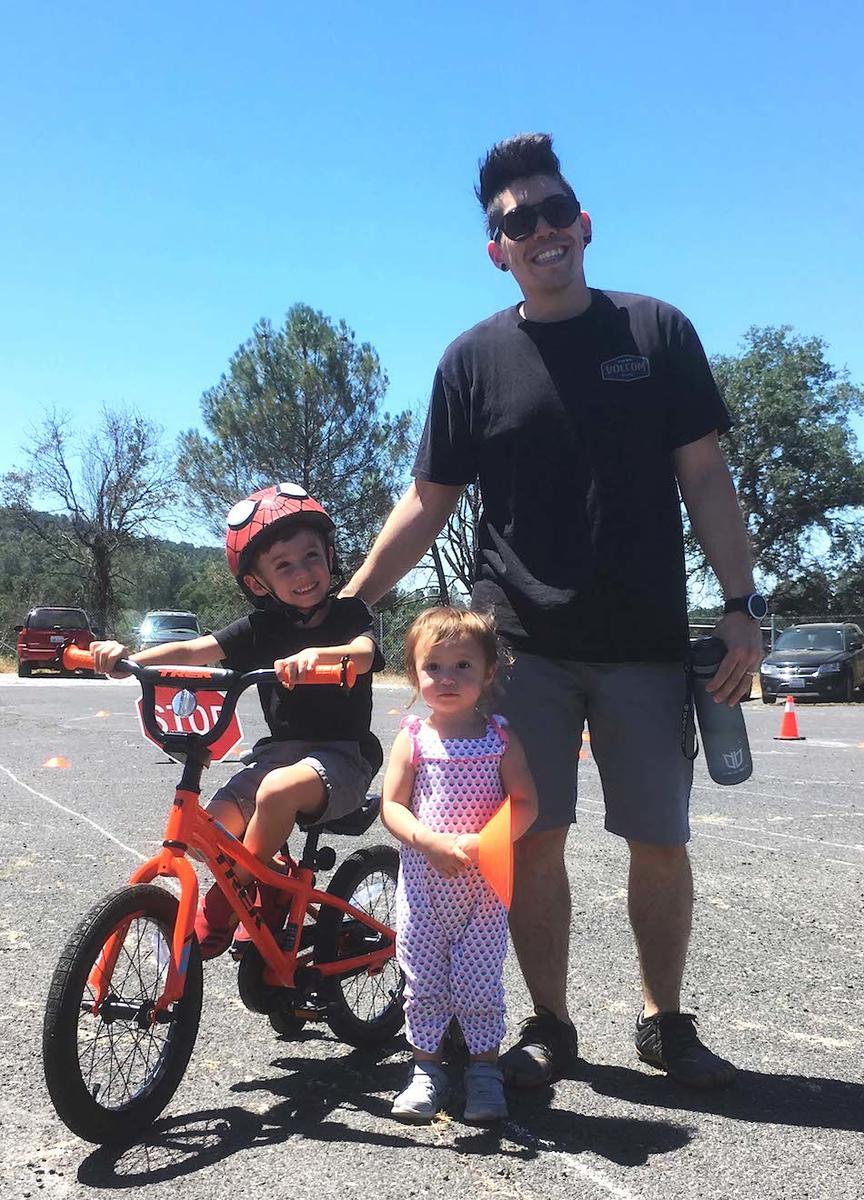 Family at bike rodeo in Sonora