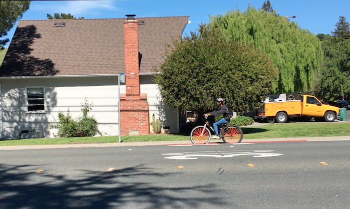 Bicyclist in Pinole, CA