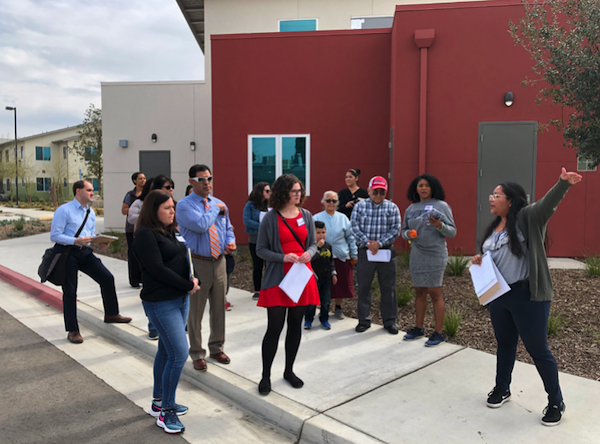 Participants on a walk assessment at a CPBST in Fowler, CA