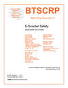Cover page of the E-Scooter report with details in dark orange on a white background