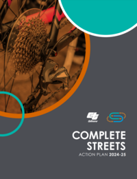 Cover page for the 2024-25 Caltrans Complete Streets Action Plan