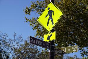 Pedestrian walk sign