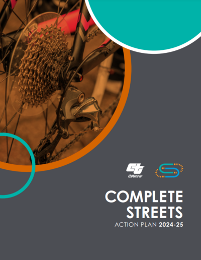 Cover page for the 2024-25 Complete Streets Action Plan