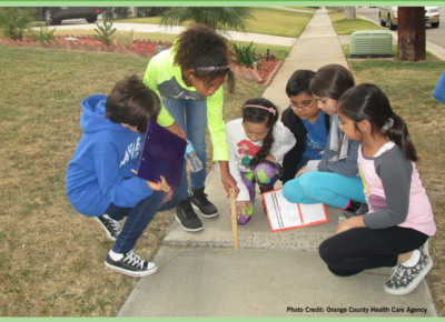 Youth doing a walk audit